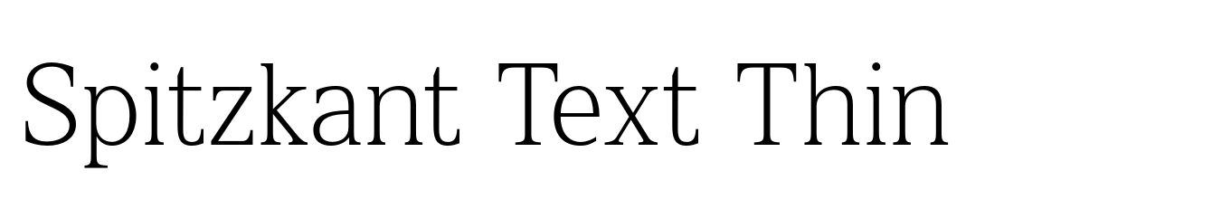 Spitzkant Text Thin